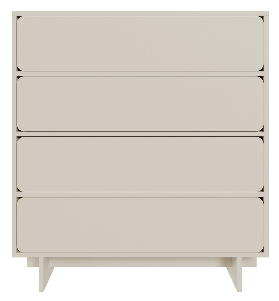 SELSEY Komoda Wuwu z czterema szufladami 101 cm szarobeżowa