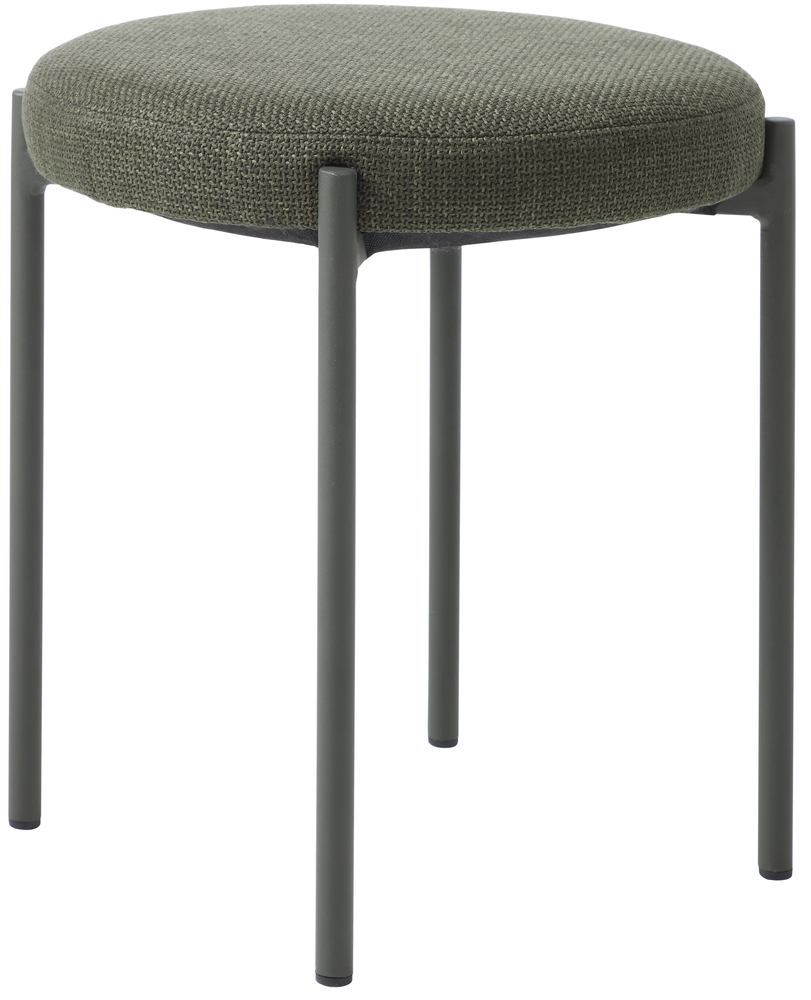 SELSEY Taboret z tapicerowanym siedziskiem Pelican oliwkowy