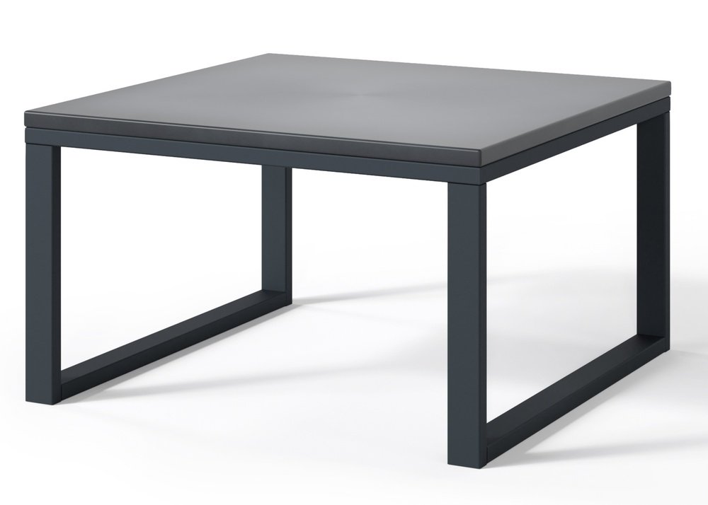 SELSEY Stolik ogrodowy Dywilly 60x60 cm beton/ czarny stelaż