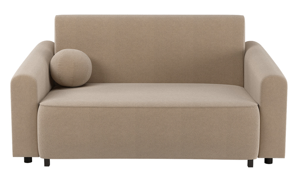 SELSEY Kanapa rozkładana dwuosobowa Stevio 170 cm z pojemnikiem beżowa szenil hydrofobowy