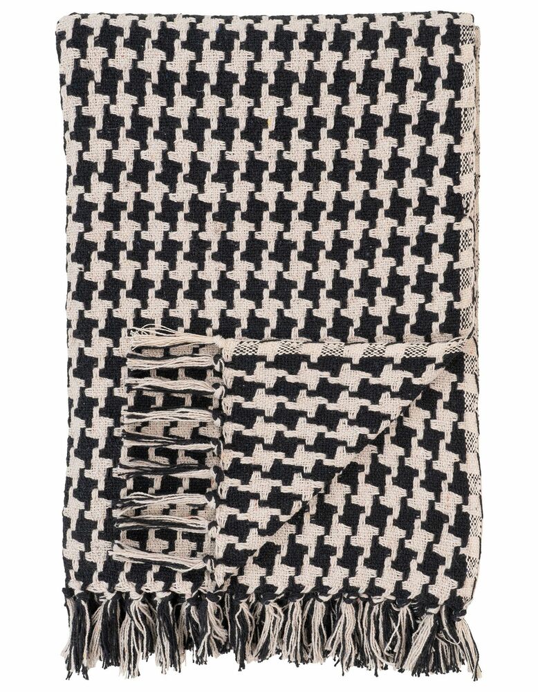 SELSEY Narzuta na łóżko Miggels 180x130 cm czarno-beżowa