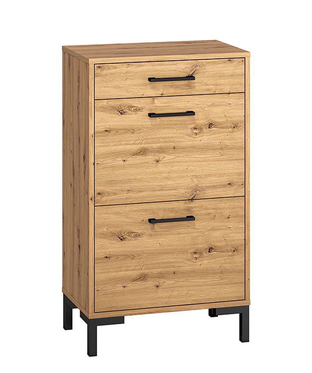 SELSEY Szafka na buty Ballarti 55 cm z szufladą Dąb artisan