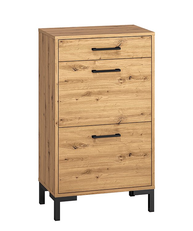 SELSEY Szafka na buty Ballarti 55 cm z szufladą Dąb artisan