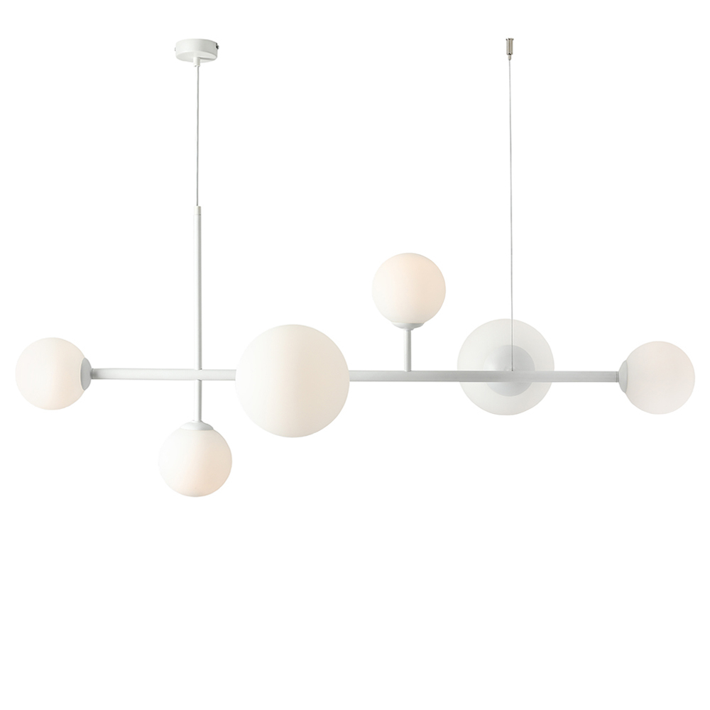 SELSEY Żyrandol Mauric x6 biały