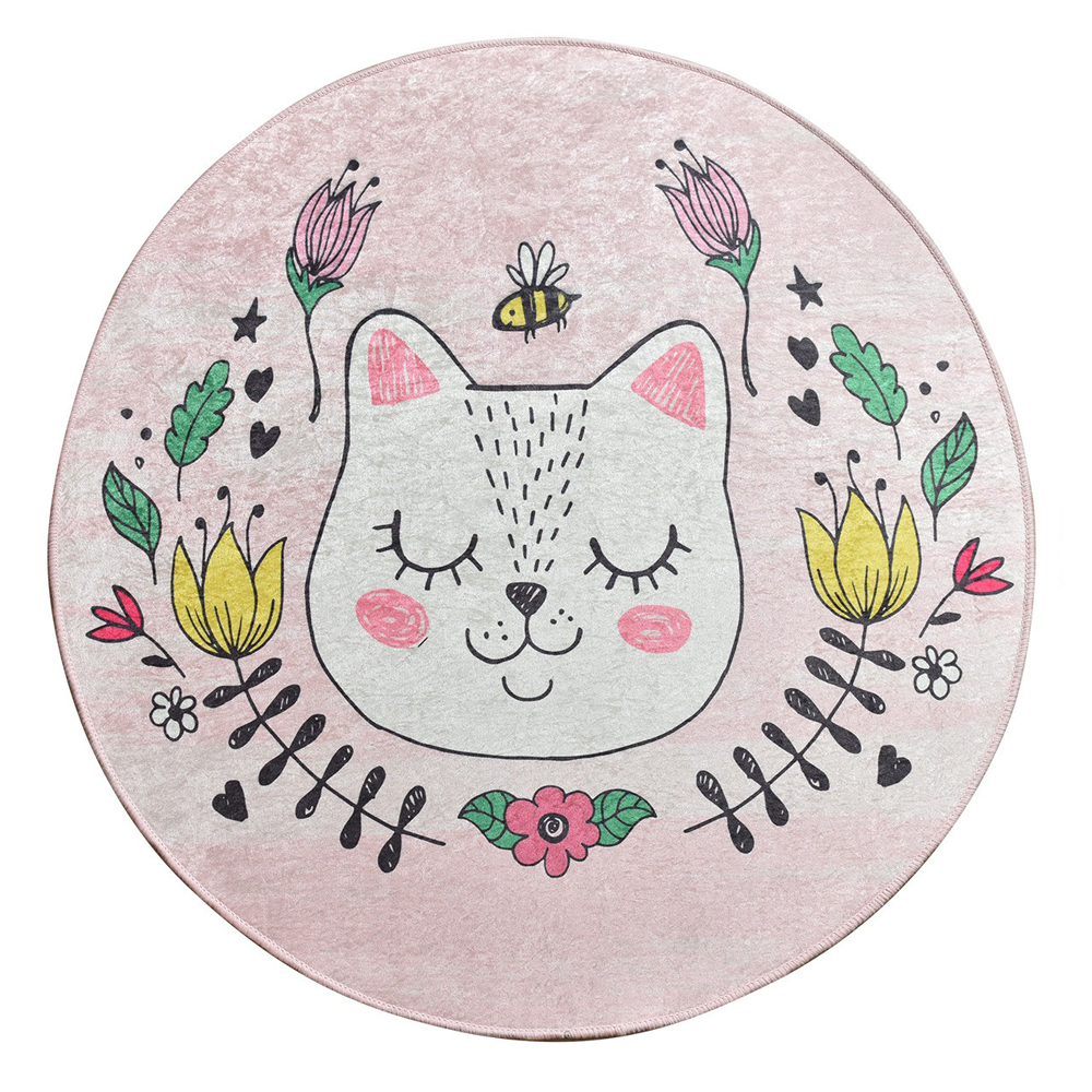 SELSEY Dywan do pokoju dziecięcego Dinkley Sofia różowy średnica 200 cm