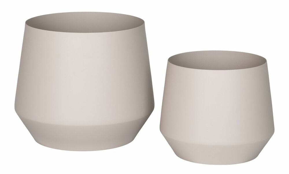 SELSEY Zestaw dwóch donic Trofa beżowe metalowe