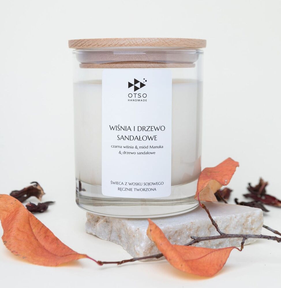 SELSEY Świeca sojowa zapachowa Wiśnia i drzewo sandałowe 250 ml