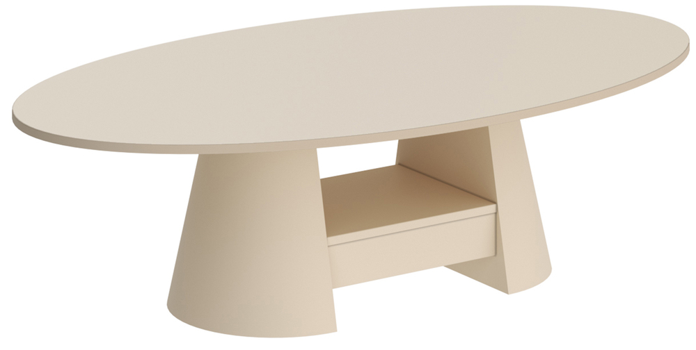 SELSEY Stolik kawowy Flawelly 160x90 cm cappuccino mat