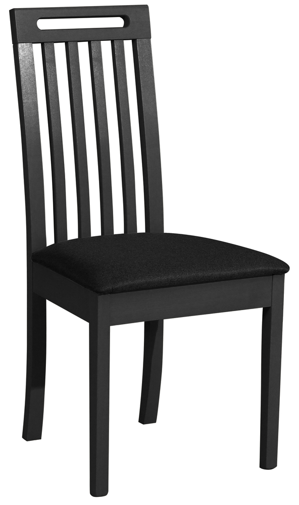 SELSEY Krzesło drewniane do jadalni tapicerowane Salvins czarne