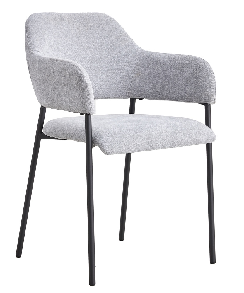SELSEY Krzesło tapicerowane z podłokietnikami Azhai szare