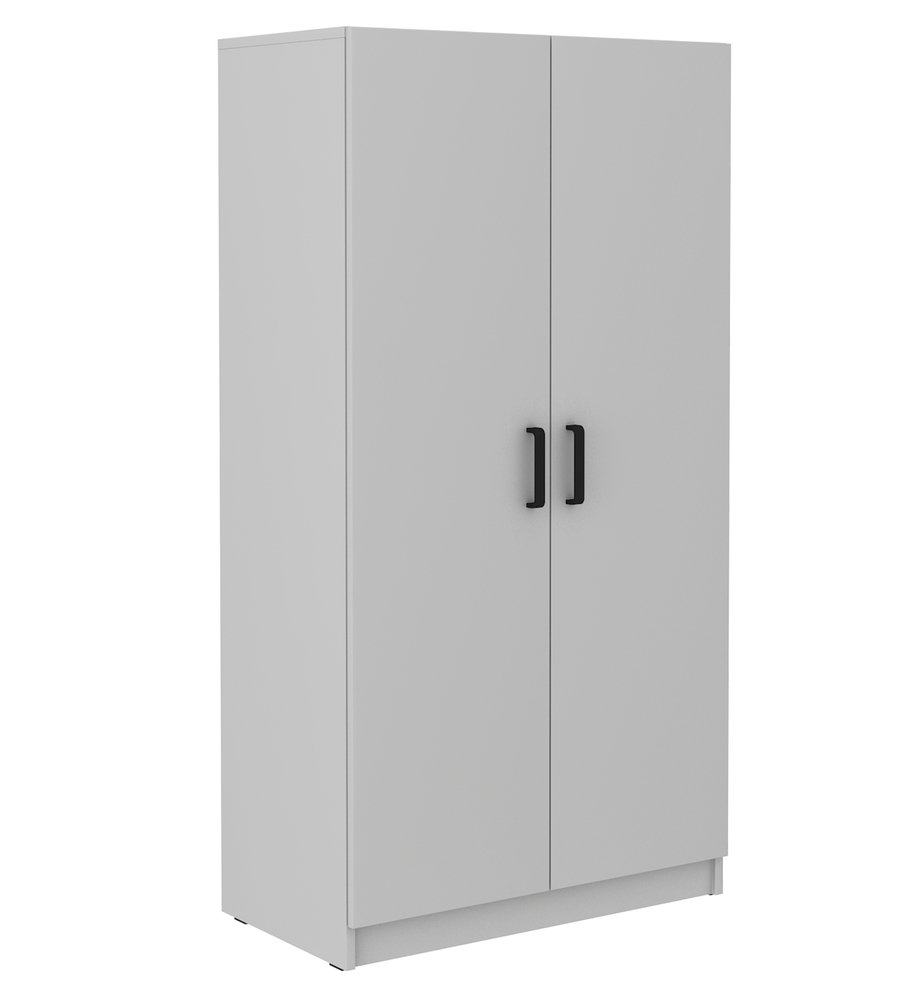 SELSEY Szafa dwudrzwiowa Stundly z ośmioma półkami 80 cm Szary