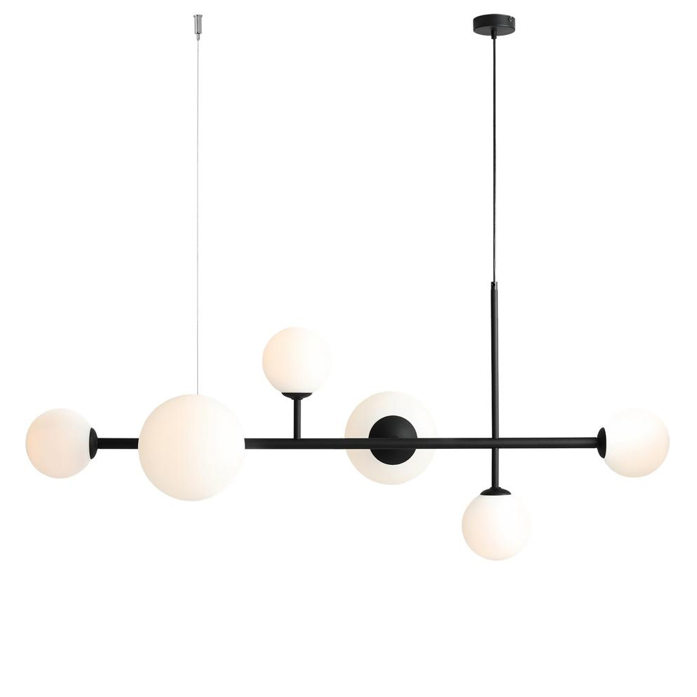 SELSEY Żyrandol Mauric x6 czarny