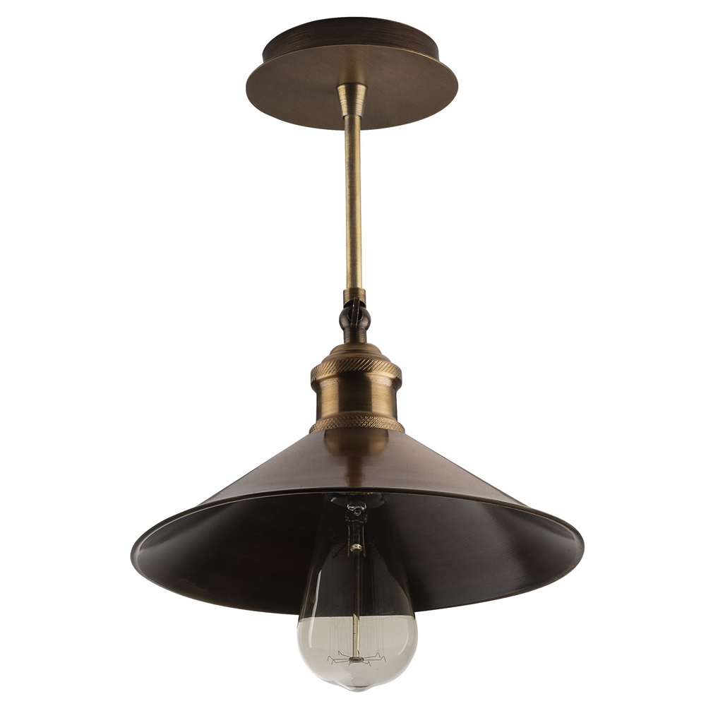 SELSEY Lampa wisząca Staice kapelusz średnica 24 cm postarzane złoto