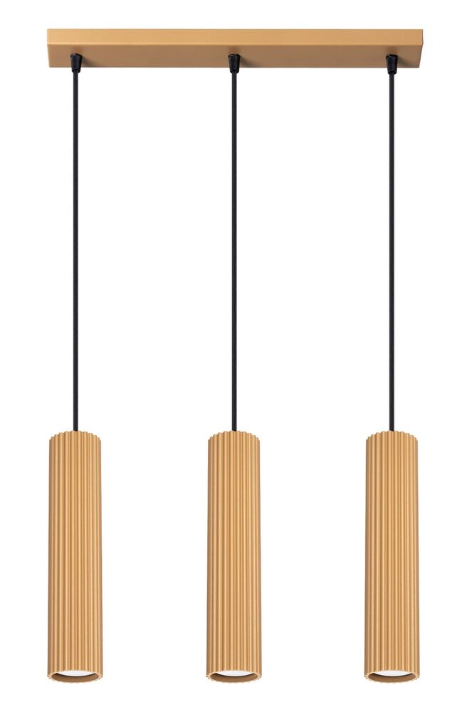 SELSEY Lampa wisząca Karbon x3 złota