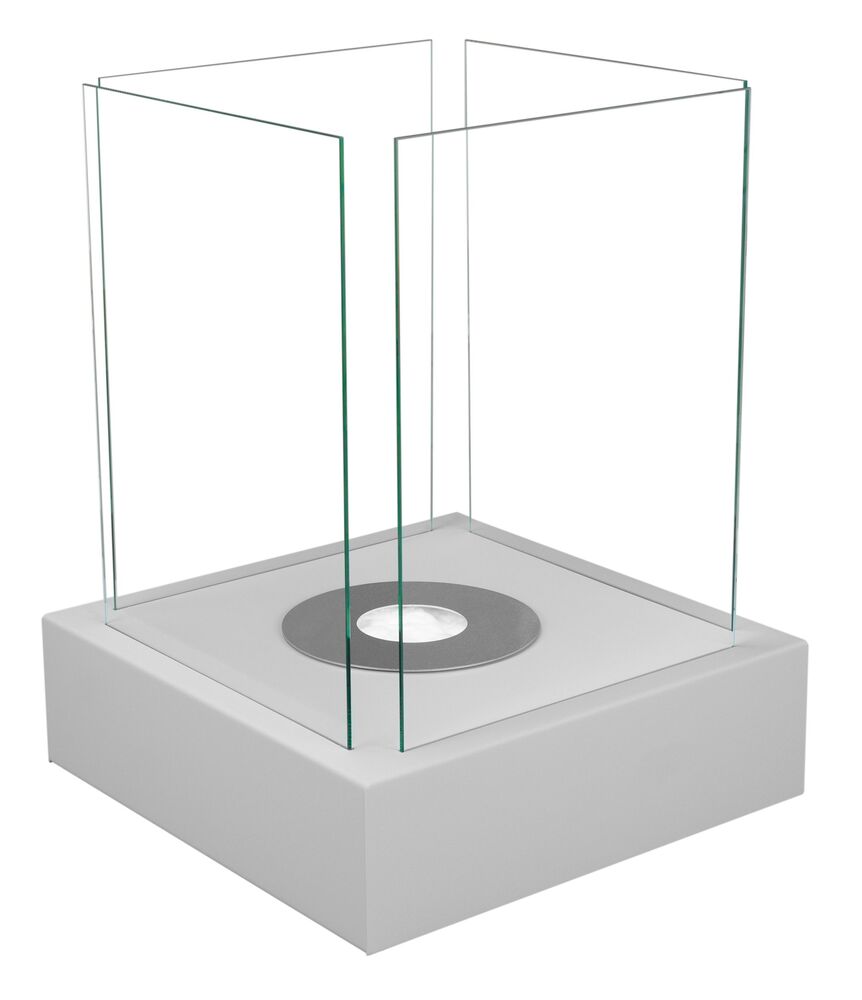 SELSEY Biokominek Cube kwadratowy 40 cm szary strukturalny