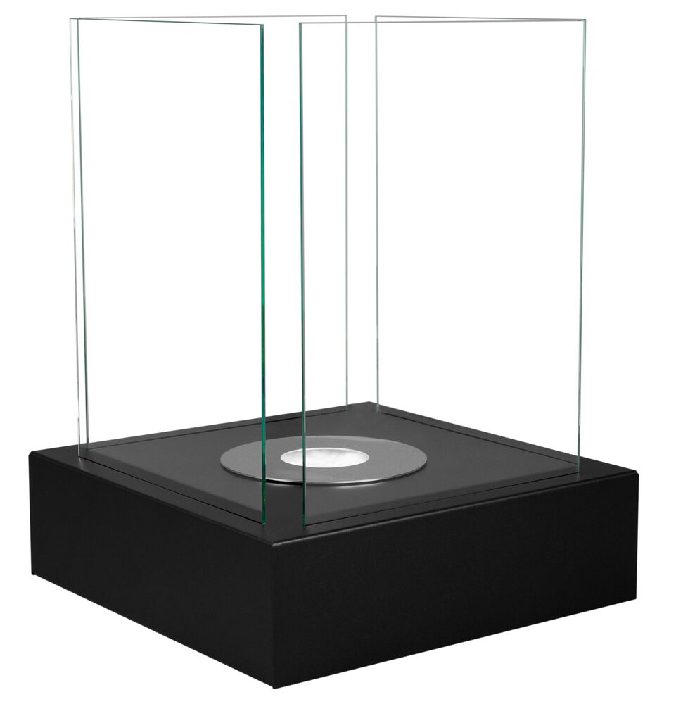 SELSEY Biokominek Cube kwadratowy 40 cm czarny strukturalny