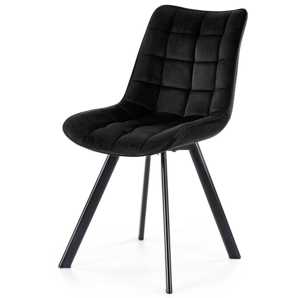 SELSEY Krzesło tapicerowane Derisa czarne