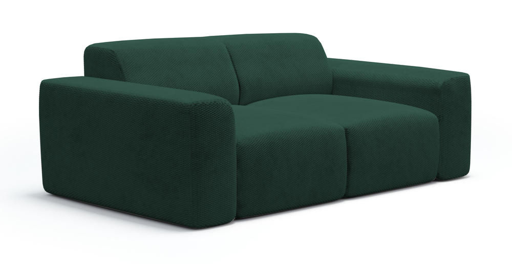 SELSEY Sofa dwuosobowa Terrafino zielona w tkaninie hydrofobowej