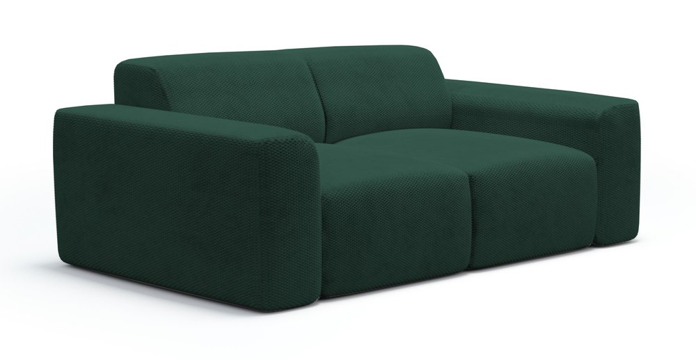 SELSEY Sofa dwuosobowa Terrafino zielona w tkaninie hydrofobowej