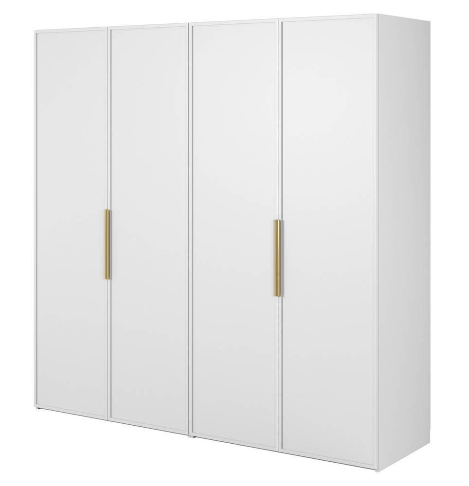 SELSEY Szafa czterodrzwiowa Frame 200 cm Biała