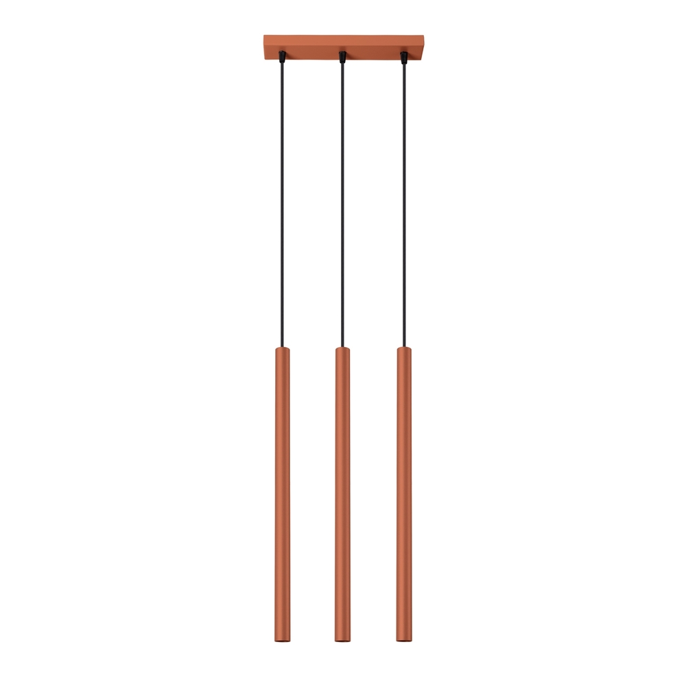 SELSEY Lampa wisząca Pastelo 3 ochra czerwona