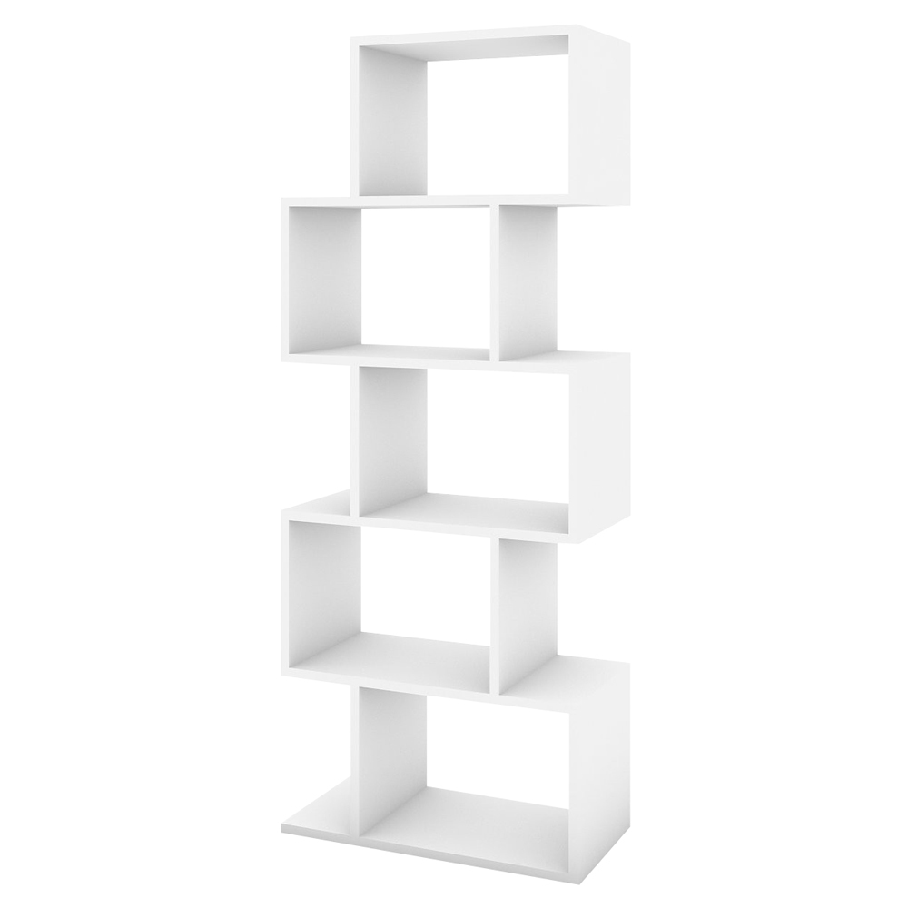 SELSEY Regał otwarty Cicely pięciopoziomowy biały