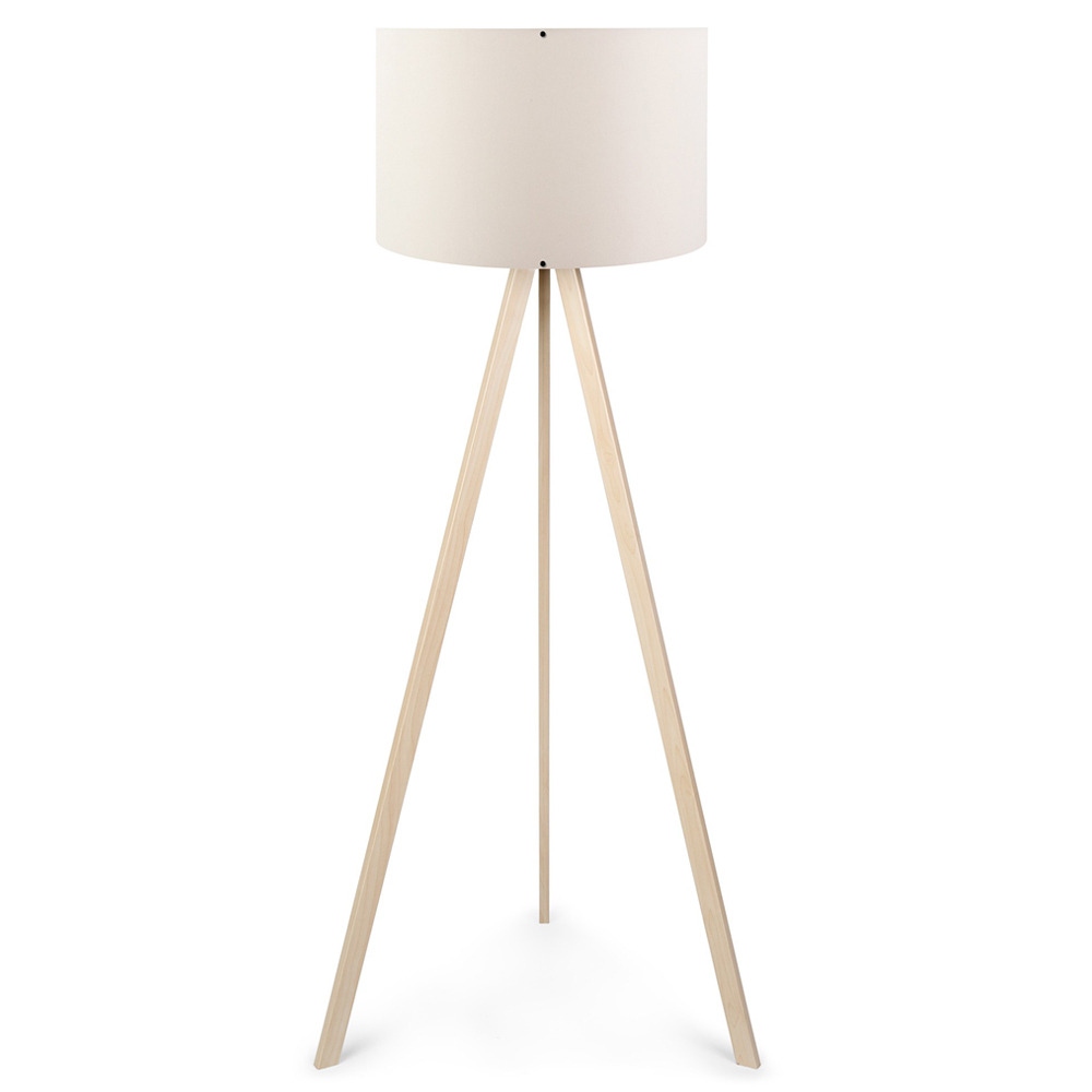 SELSEY Lampa podłogowa Salika kremowa