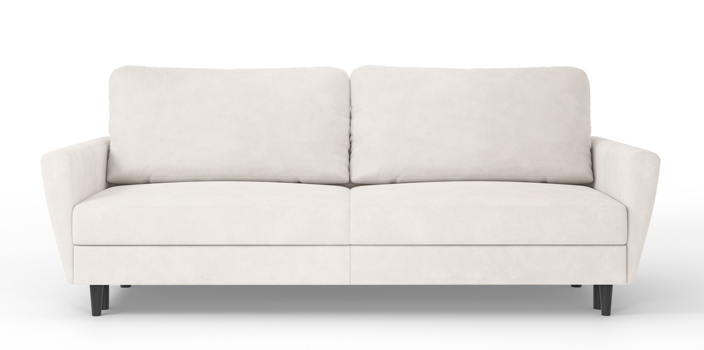 SELSEY Kanapa rozkładana Zenittha jasnobeżowa welur łatwoczyszczący