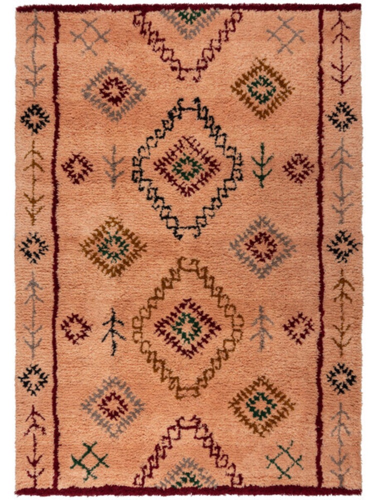 SELSEY Dywan wełniany Sahara 170x120 cm różowy