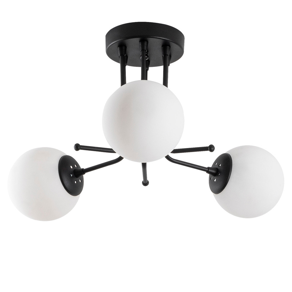 SELSEY Lampa sufitowa Murrayana x3 czarno-biała