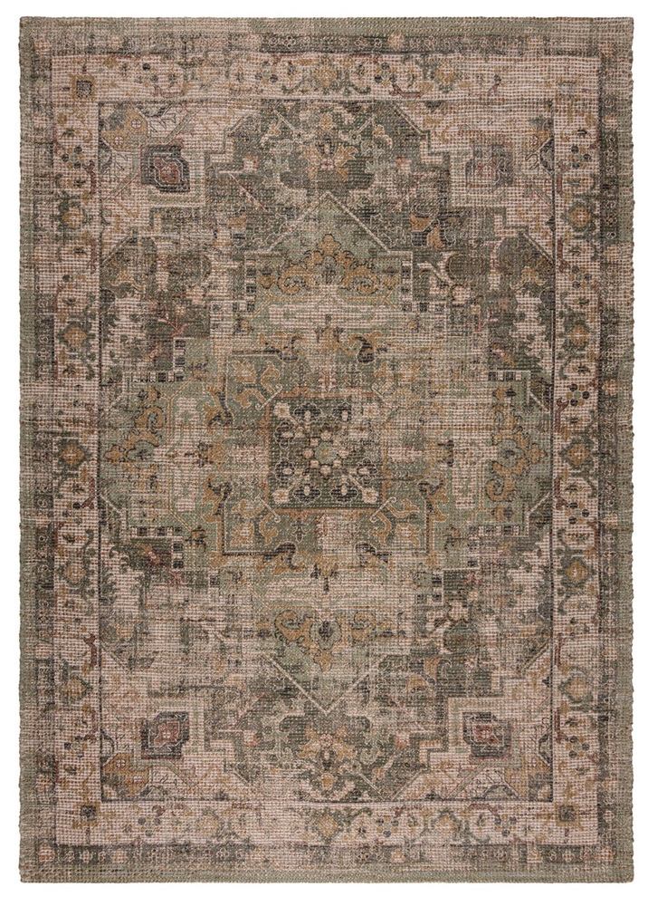 SELSEY Dywan Selena 230x160 cm z jutą brązowo-zielony