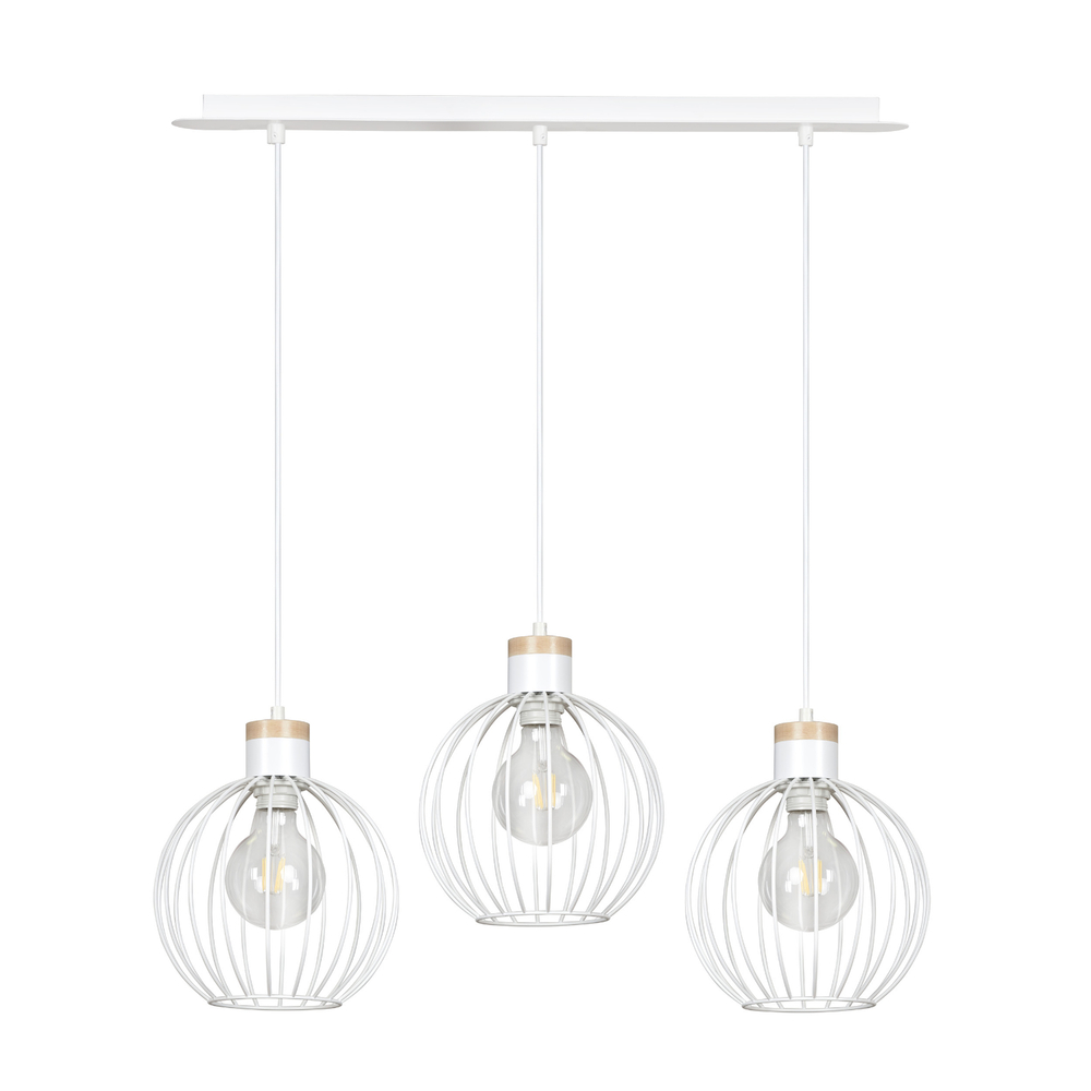 SELSEY Lampa wisząca Paganico biała x3