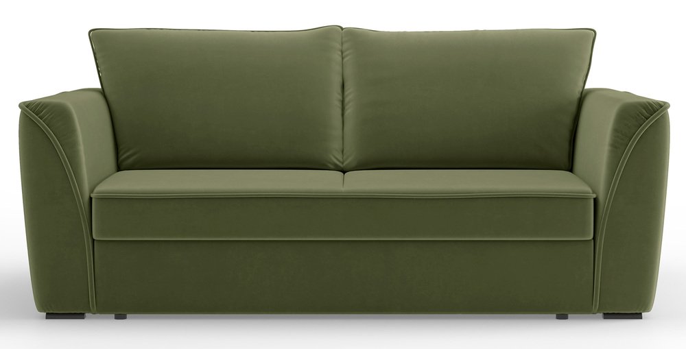 SELSEY Kanapa rozkładana Viki oliwkowa welur