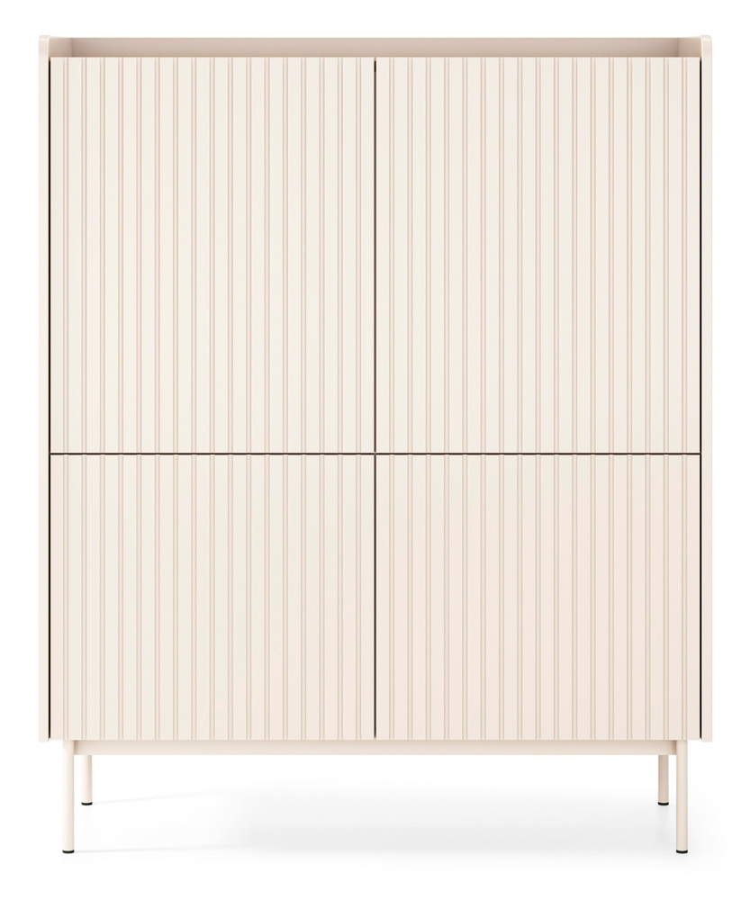 SELSEY Komoda wysoka Liwelo czterodrzwiowa szarobeżowa