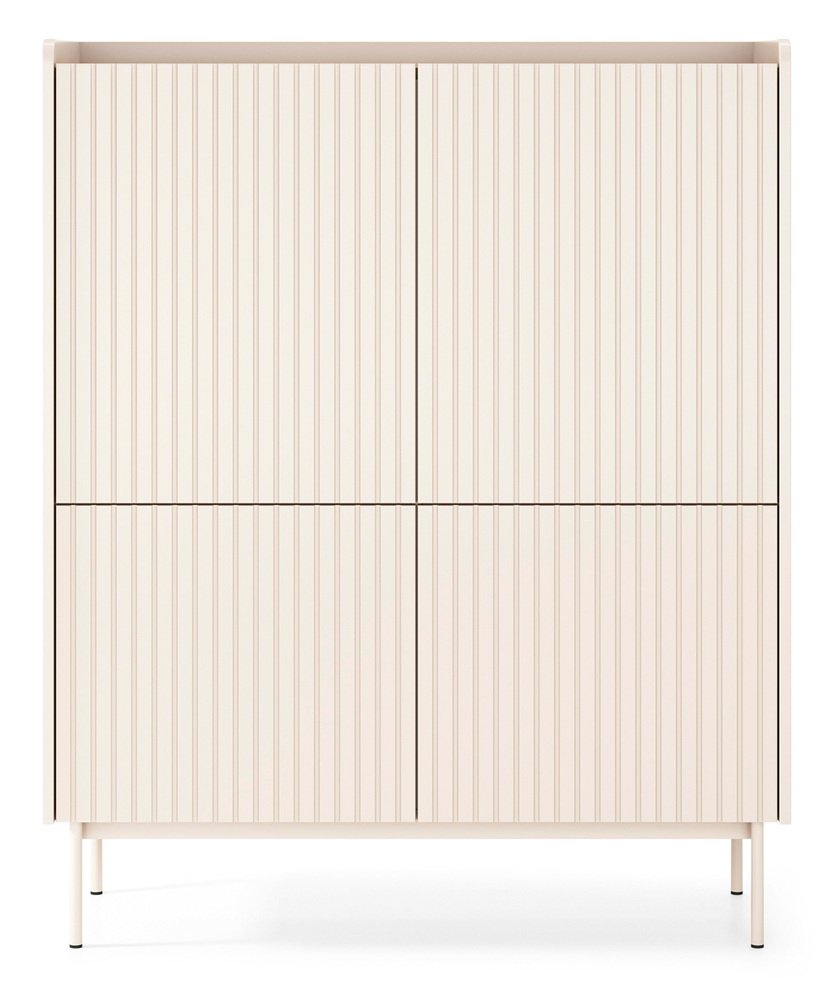 SELSEY Komoda wysoka Liwelo czterodrzwiowa szarobeżowa