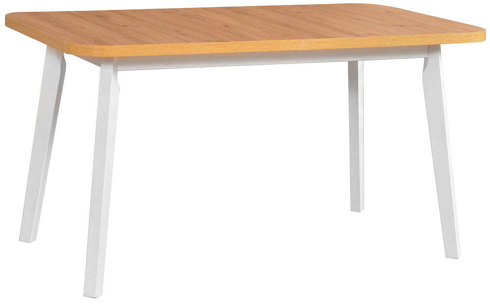 SELSEY Stół drewniany do jadalni rozkładany Dimenly 140-180x80 cm biały/dąb artisan