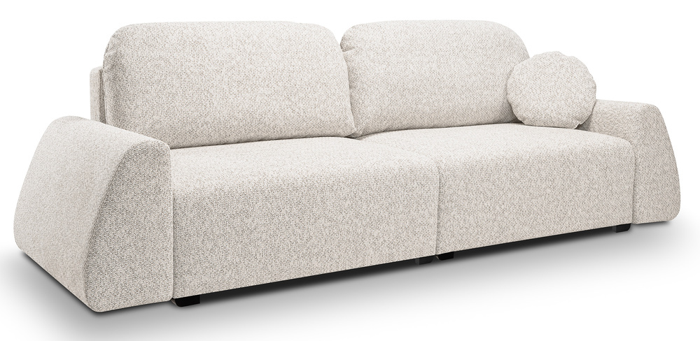 SELSEY Kanapa rozkładana trzyosobowa Pelloma z pojemnikiem jasnobeżowa szenil