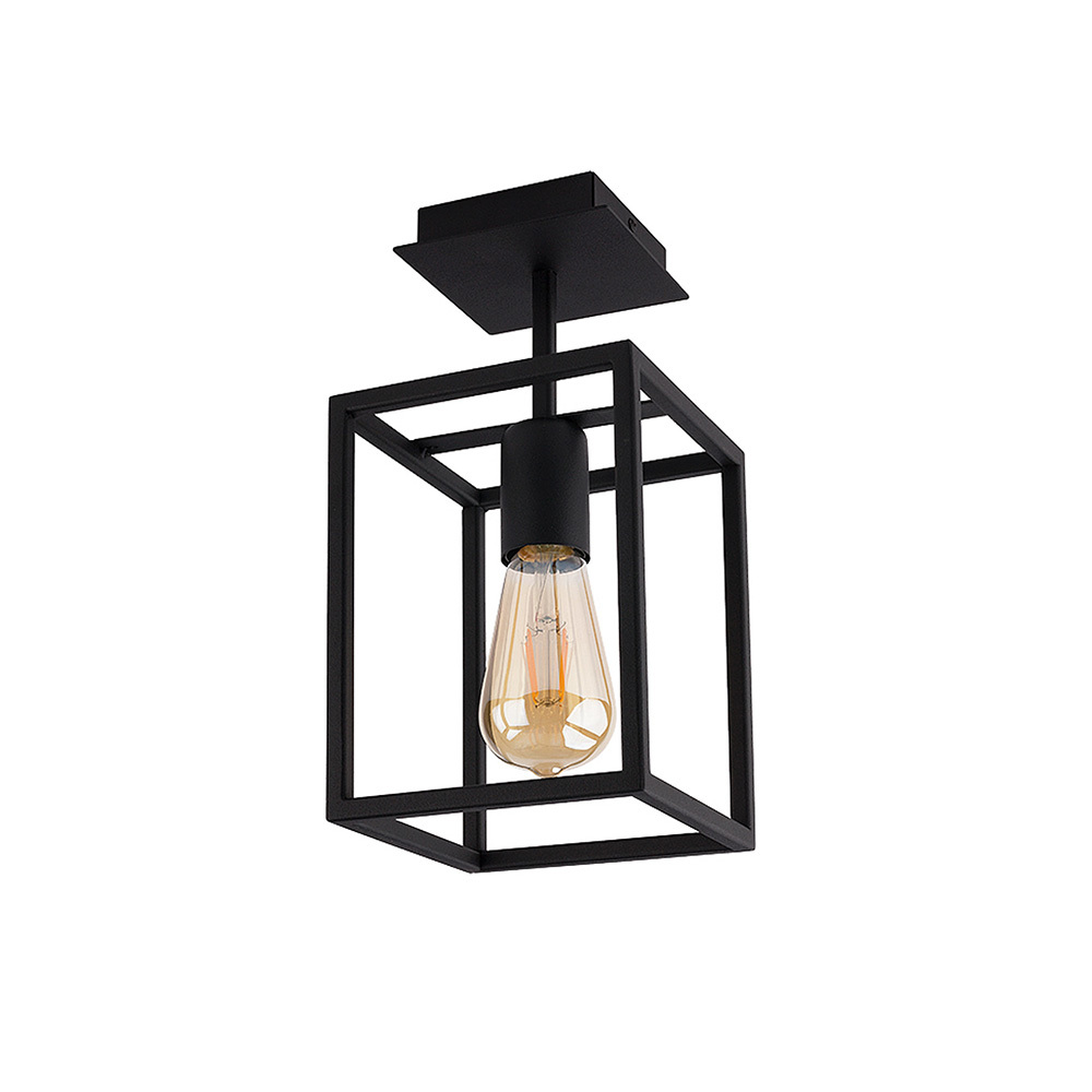 SELSEY Lampa sufitowa Crate czarna 9045