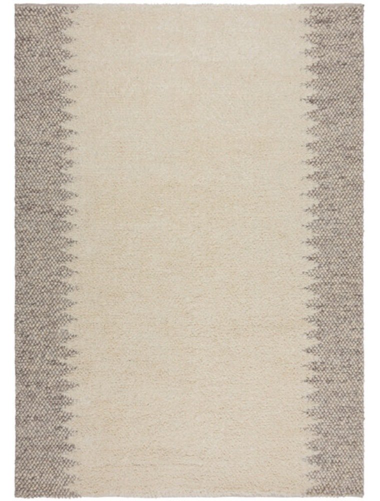 SELSEY Dywan Minerals Border 150x80 cm z wełną kremowy