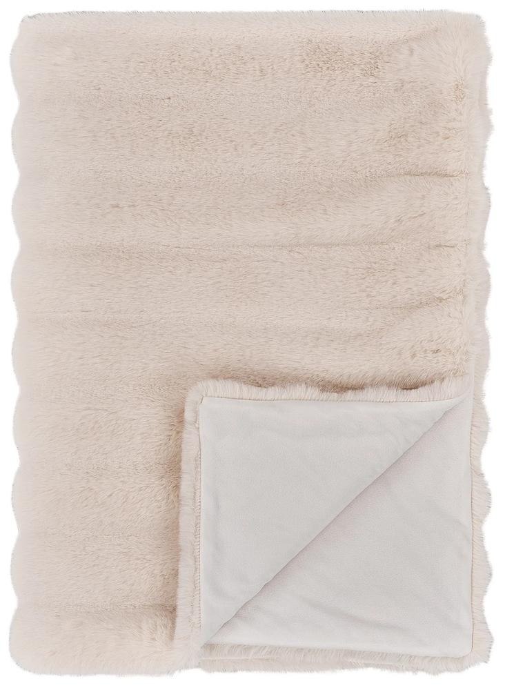 SELSEY Koc Happles 130x180 cm sztuczne futerko kremowy