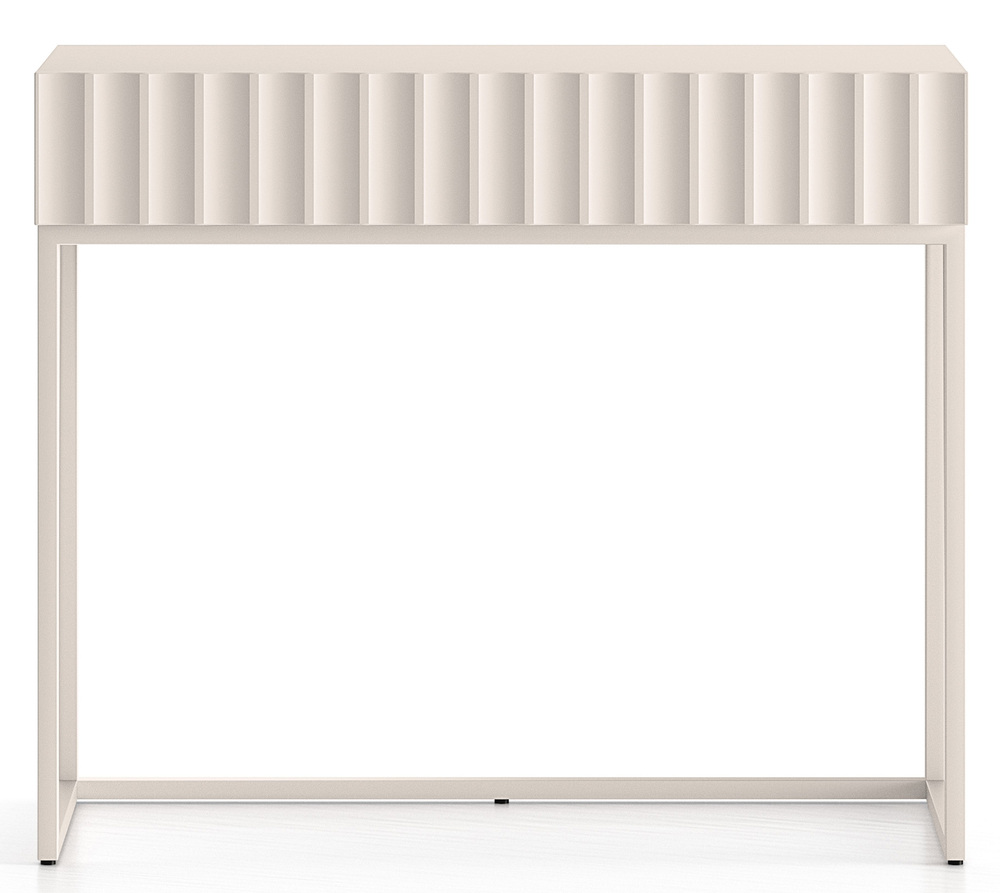 SELSEY Toaletka Derriva z szufladą i ryflowanymi frontami 91 cm kaszmir