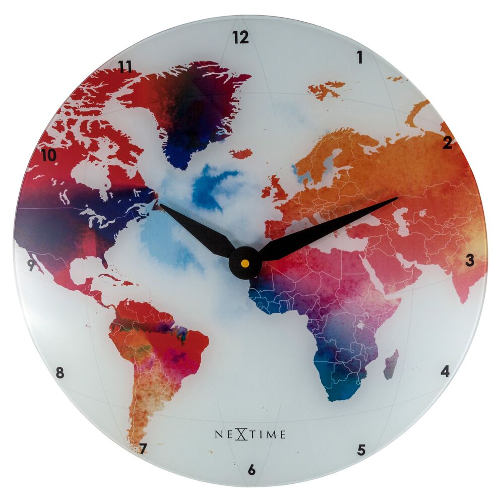 SELSEY Zegar ścienny Colorful World 43 cm wielokolorowy