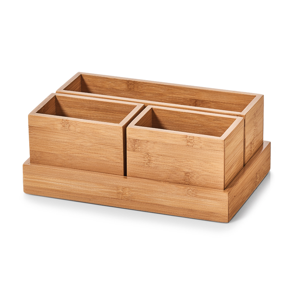 SELSEY Zestaw organizerów Wondle z bambusa