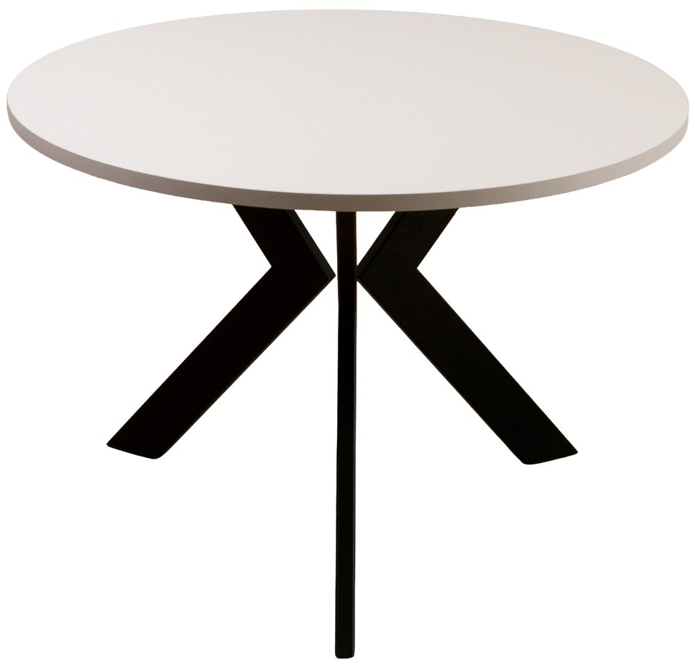 SELSEY Stolik kawowy Loussly okrągły 75 cm kaszmir z czarnymi nogami