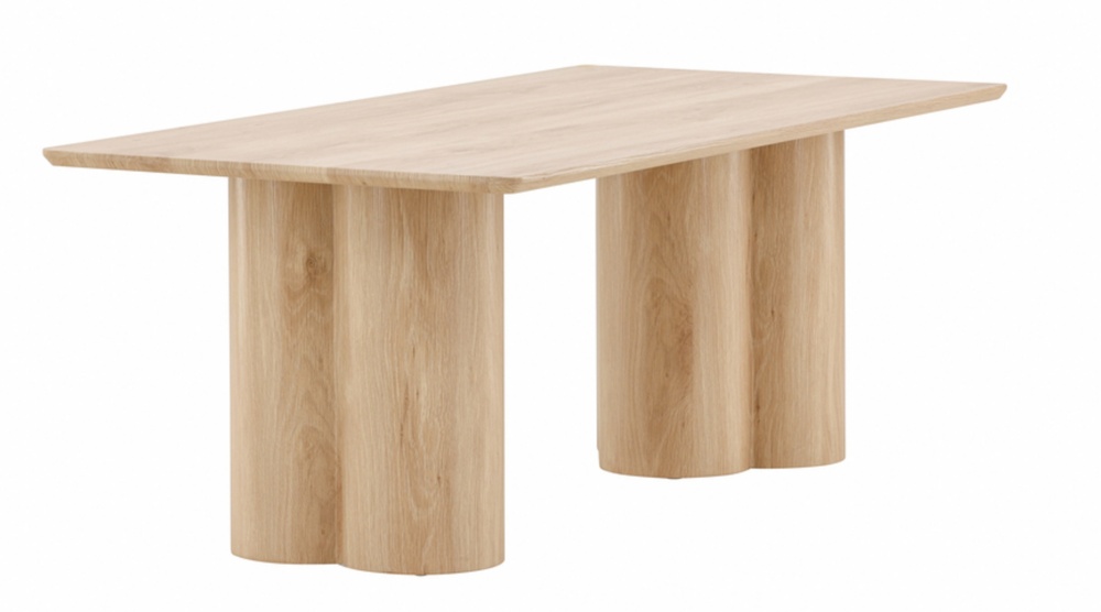 SELSEY Stolik kawowy Convalder 60 x 120 cm na masywnych nogach dąb bielony