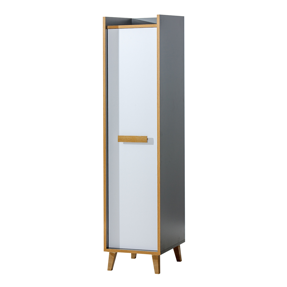 SELSEY Szafa jednodrzwiowa Ellipticum antracyt/biały