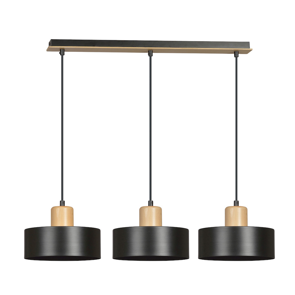 SELSEY Lampa wisząca Torie x3 80 cm czarna
