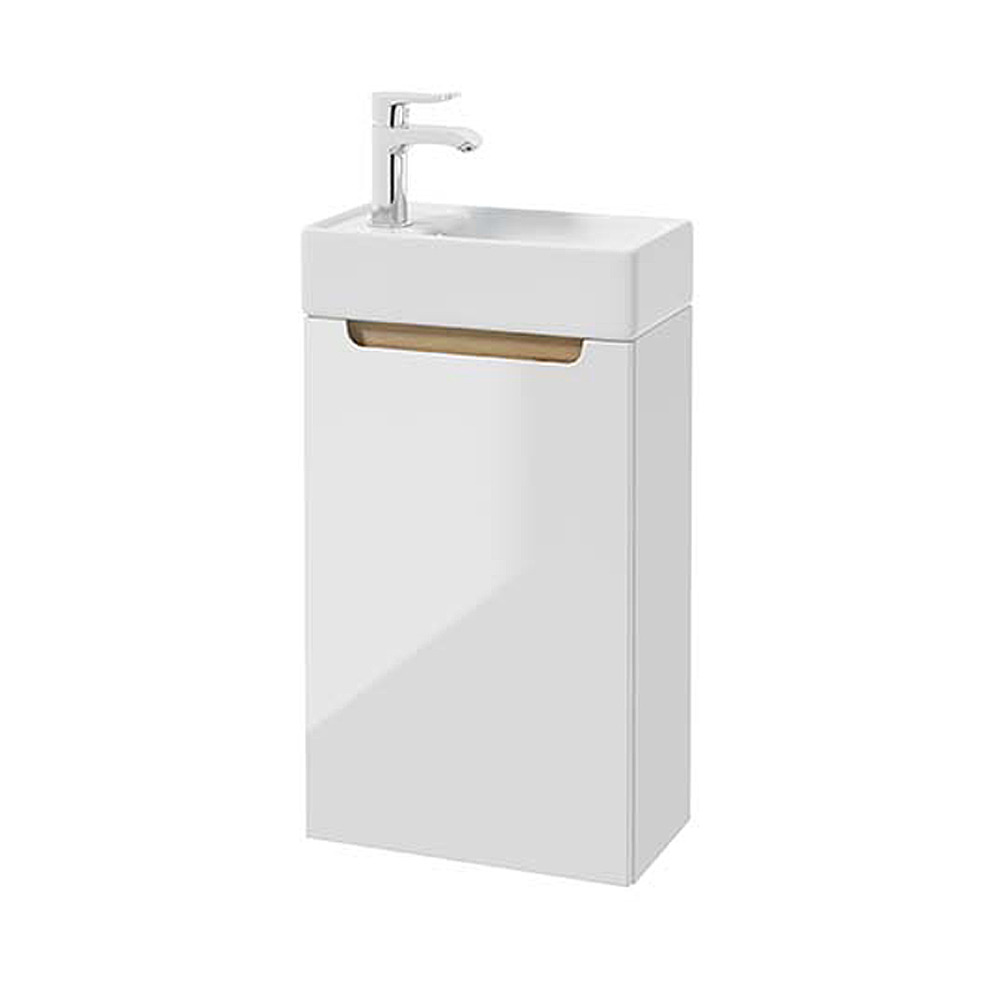 SELSEY Szafka pod umywalkę Saeli wisząca biały połysk 39x22 cm