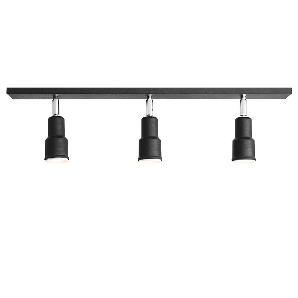 SELSEY Lampa sufitowa Foology x3 czarna