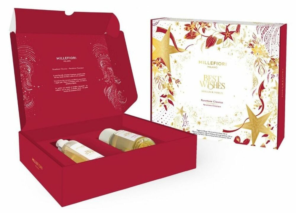 SELSEY Zestaw prezentowy Millefiori Milano pałeczki zapachowe i spray Panatone Clasico